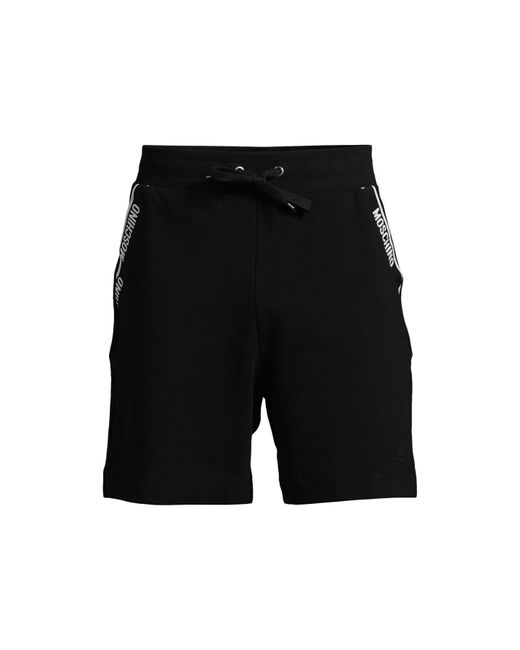 Moschino Black Men's Taping Shorts for men