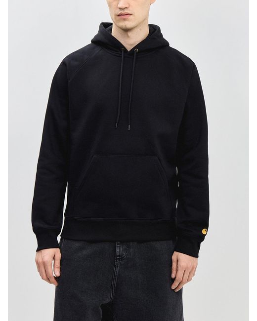 Carhartt Blue Hooded Chase Sweathirt for men