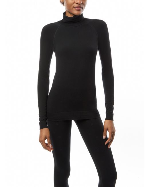 Sweaty Betty Black Women's Modal Dot High Neck Jacquard Base Layer Top
