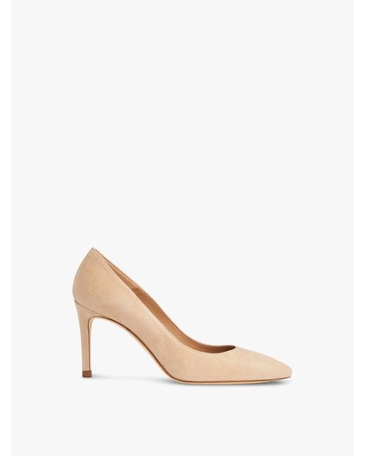 L.K.Bennett Natural Women's Floret Suede Pointed Toe Courts