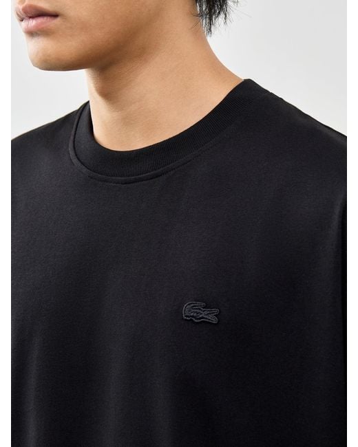 Lacoste Black Heavy Jersey T-Shirt for men