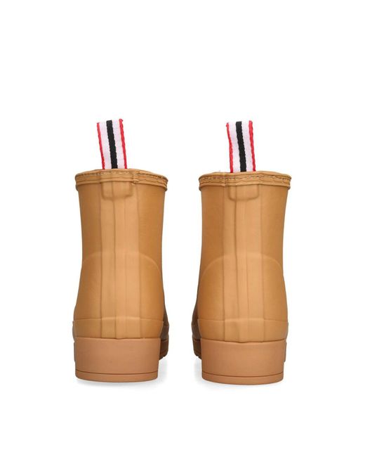 Hunter White Play Shearling Insulated Short Wellington Boots