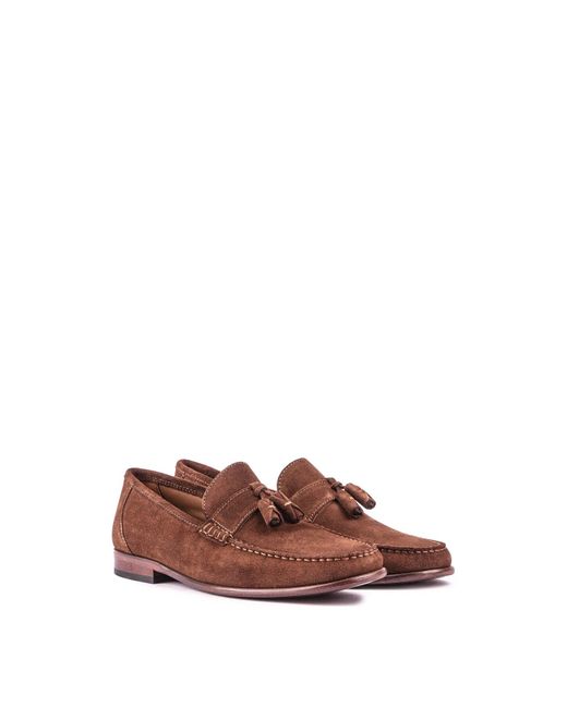 Sole Brown Twin Tassel Loafer Shoes for men