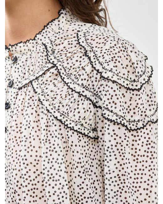 Isabel Marant White Christa-Ga Blouse Multi