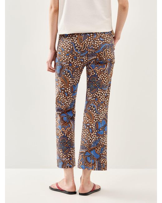 Weekend by Maxmara Blue Onde Casual Trousers Multi