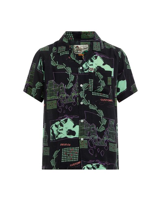 DEUS Green Men's Short Sleeve Primitive Shirt for men