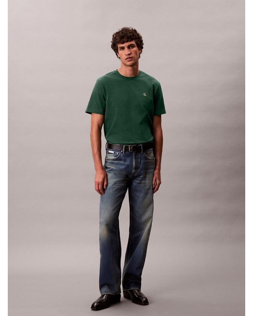 Calvin Klein Embroidered Monogram Logo Relaxed T-Shirt for men