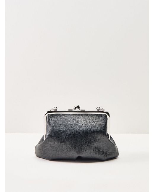 Vivienne Westwood Black Granny Frame Vegan Top Handle Bag