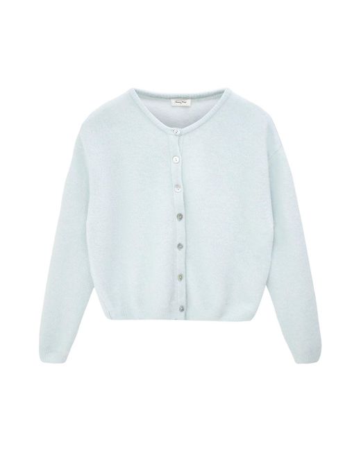 American Vintage Blue Vitow Alpaca Blend Cardigan
