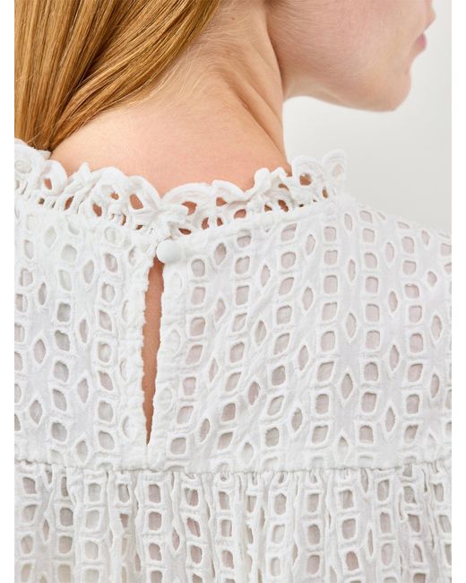 roandzo White Broderie Mini Dress