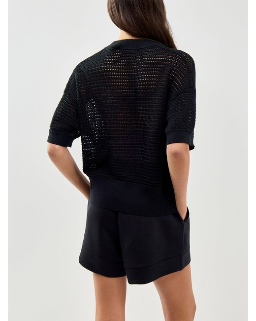 Varley Blue Callie Knit Top