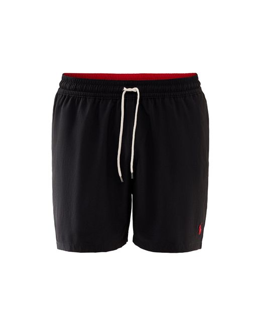 Polo Ralph Lauren Black 5.75-Inch Traveler Classic Swim Shorts for men