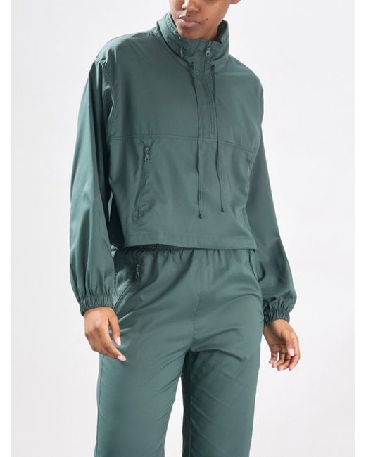 GIRLFRIEND COLLECTIVE Green Huddle Half-Zip Windbreaker Jacket