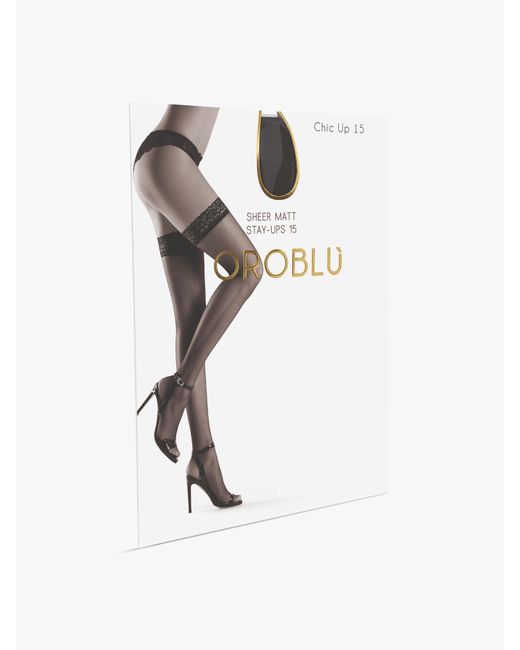 Oroblu White Chic Up 15 Stay Ups