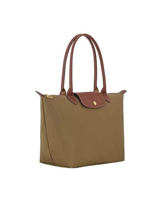 Longchamp Green Le Pliage Original Shoulder Bag M