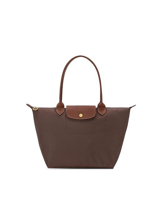 Longchamp Brown Le Pliage Original Tote Bag Medium
