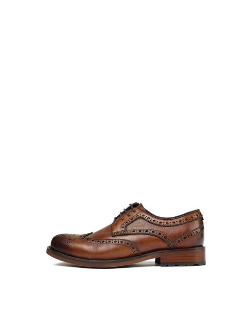 Sole Crafted Brown Caliper Brogue Shoes for men