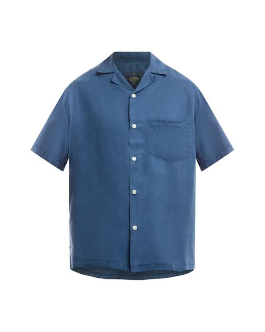 Portuguese Flannel Blue Men's Dogtown Short Sleeve Shirt for men