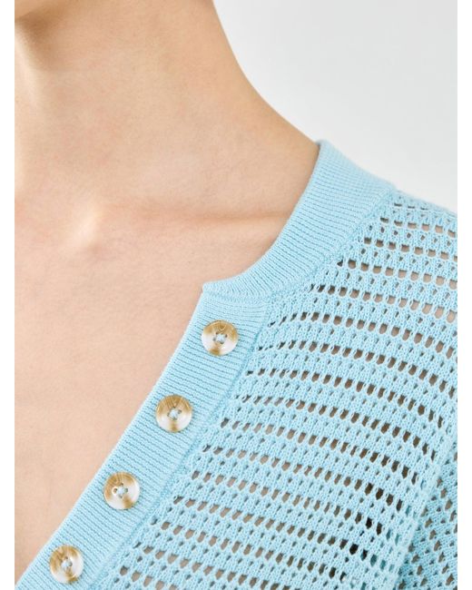 Varley Blue Callie Knit Top