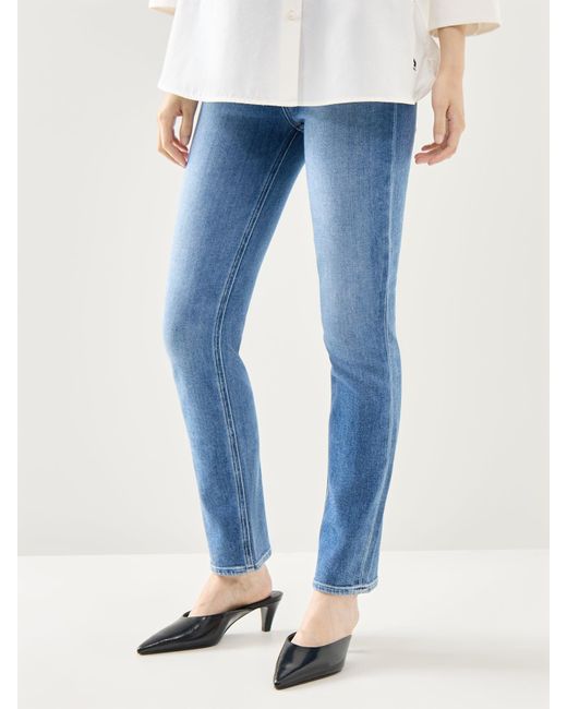 paige cigarette jeans PAIGE Gemma High Rise Cigarette Jeans in Blue