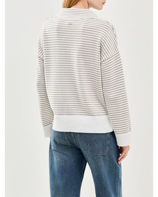 Barbour White Aylesby Knitted Jumper Multi