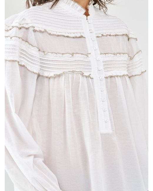 Isabel Marant White Doane-Gz Blouse