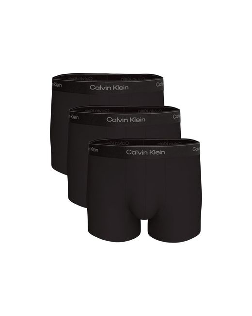 Calvin Klein Black Stretch Trunks 3 Pack for men