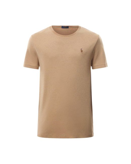 Polo Ralph Lauren Natural Custom Slim Fit Short Sleeve T-Shirt for men