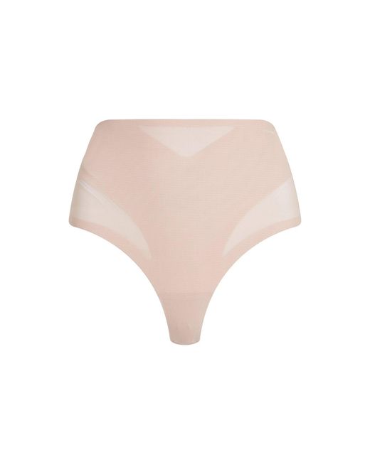 Calvin Klein Natural Stay Put Mesh Sculpted Firm Mesh Thong