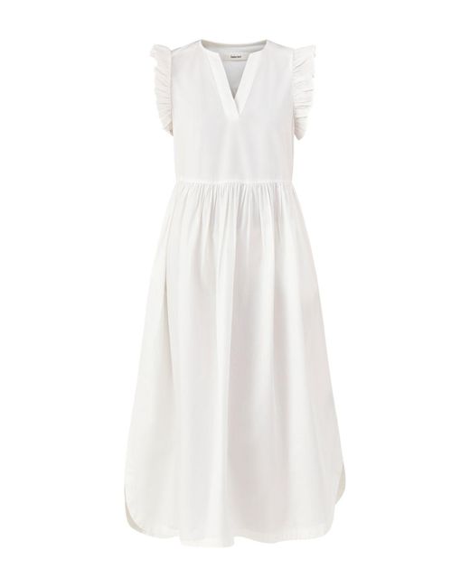 SELECTED White Blair Ida Maxi Smock Dress