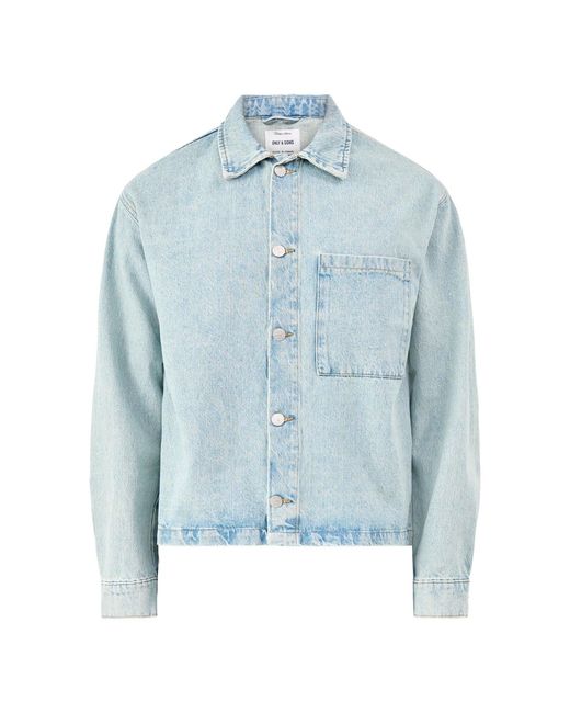 Only & Sons Blue Sprick Boxy Jacket for men