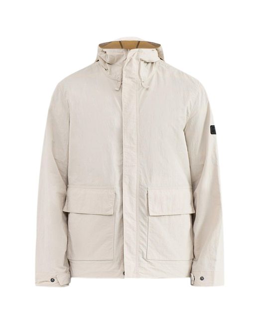 Barbour White Barnwell Showerproof Jacket Cream for men