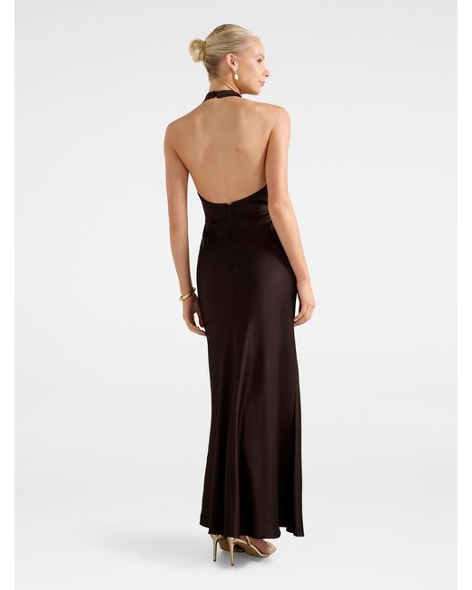 Forever New Purple Becca Halter Neck Gown