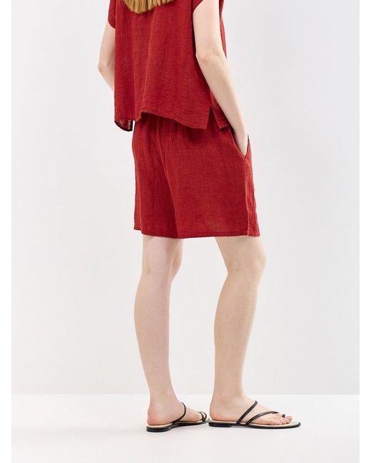 Eileen Fisher Red Walking Shorts