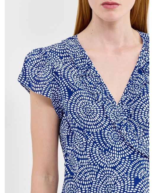 Aspiga Blue Demi Ecovero Wrap Midi Dress