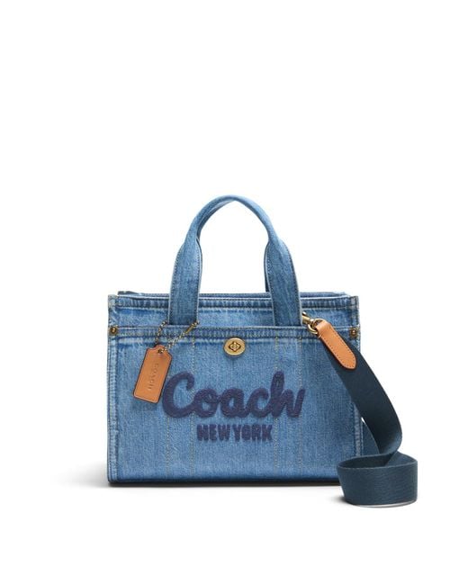 COACH Blue Women's Denim Cargo Tote Bag 26