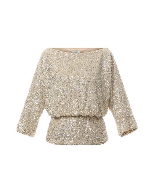 Never Fully Dressed White Women's Sequin Tilly Top