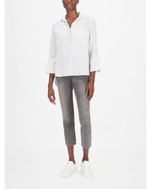 Bella Dahl White Shirt Tail Button Down Shirt