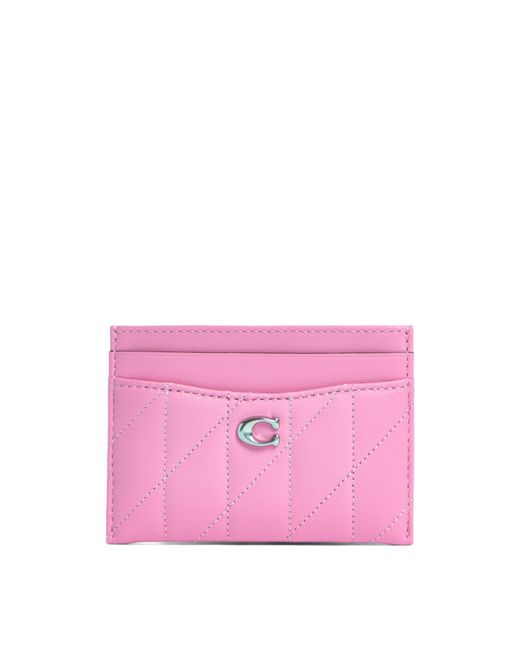 COACH Pink Women's Card Case Quilted