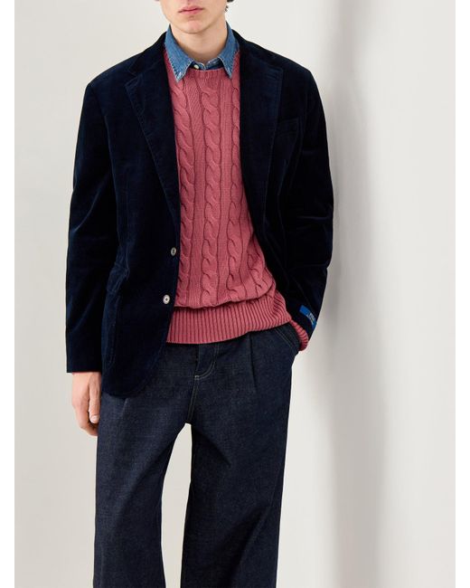 Polo Ralph Lauren Single Brest Cord Blazer in Blue for Men | Lyst UK