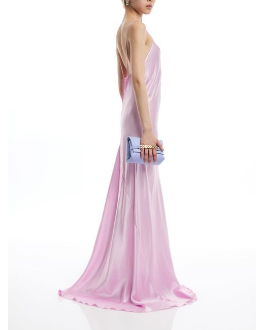 Victoria Beckham Pink Women's Floor Length Cami Dress