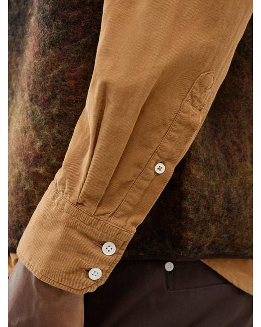Hartford Brown Paul Baby Cord Shirt for men