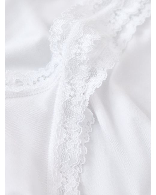 Stripe & Stare White Lace Cami Top