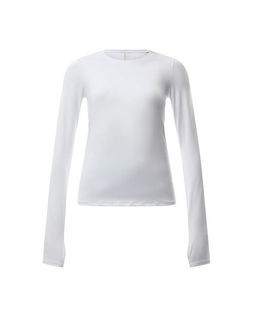 Alo Yoga White Alosoft Finesse Long Sleeve Top