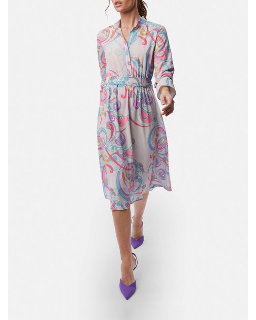 James Lakeland White Printed Midi Dress