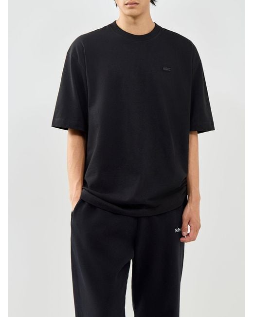 Lacoste Black Heavy Jersey T-Shirt for men