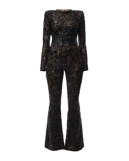 Nadine Merabi Black Bella Jumpsuit