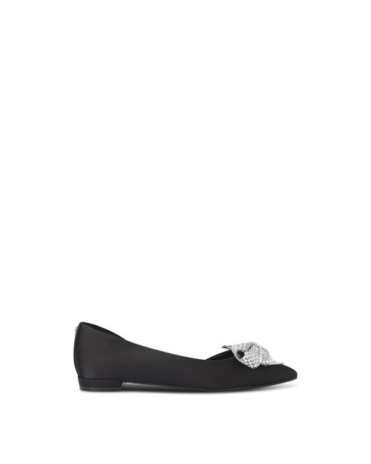 Carvela Kurt Geiger White Women's Regal Bow Flat