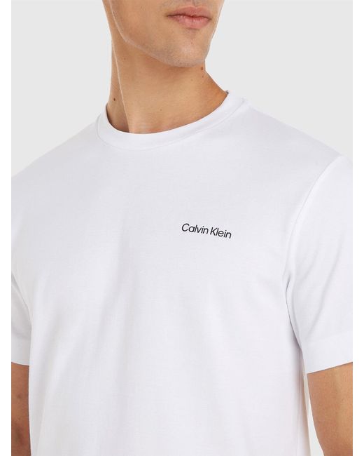 Calvin Klein White Interlock T-Shirt for men