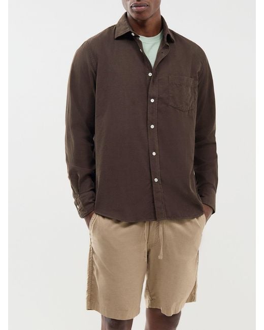 Hartford Brown Paul Baby Cord Shirt for men
